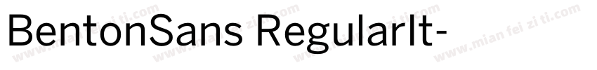 BentonSans RegularIt字体转换